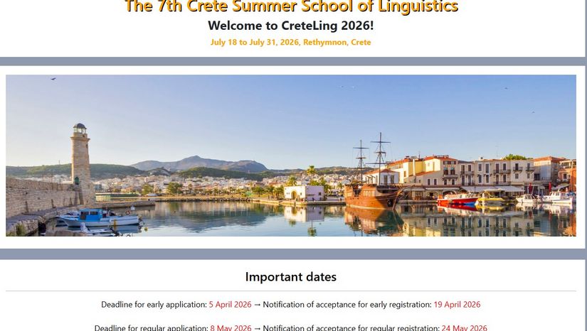  CRETELING 2026 - THE 7TH CRETE SUMMER SCHOOL OF LINGUISTICS